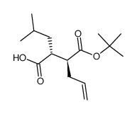 (2R,3S)-3-(tert-butoxycarbonyl)-2-isobutyl-5-hexenoic acid Structure