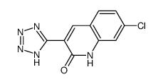 7-chloro-3-(1H-tetrazol-5-yl)-2(1H)-quinolone Structure