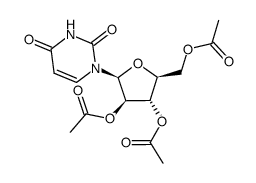 2',3',5'-tri-O-acetyl-1-β-L-arabinofuranosyluracil Structure