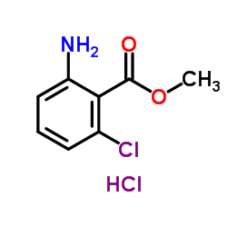 2-氨基-6-氯苯羧酸甲酯盐酸盐结构式