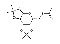 1,2:3,4-Di-O-isopropyliden- 6-deoxy-6-thioacetyl-alpha-D-galactopyranose结构式