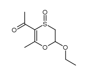 Ethanone, 1-(6-ethoxy-5,6-dihydro-2-methyl-4-oxido-1,4-oxathiin-3-yl)- (9CI) Structure
