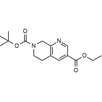 7-tert-Butyl 3-ethyl 5,6,7,8-tetrahydro-1,7-naphthyridine-3,7-dicarboxylate Structure