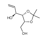 (S)-1-((4S,5R)-5-(hydroxymethyl)-2,2-dimethyl-1,3-dioxolan-4-yl)prop-2-en-1-ol结构式