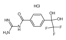 4-(1',1'-bishydroxy-2',2',2'-trifluoro)-ethyl-benzoylguanidine hydrochloride Structure