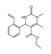 1,6-Dimethyl-2-oxo-4-(2-vinyl-phenyl)-1,2,3,4-tetrahydro-pyrimidine-5-carboxylic acid ethyl ester Structure