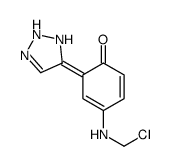 4-(chloromethylamino)-6-(1,2-dihydrotriazol-5-ylidene)cyclohexa-2,4-dien-1-one Structure