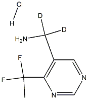 1,1-Dideutero-1-[4-(1,1-difluoroethyl)-pyrimidin-5-yl]-methylamine hydrochloride Structure