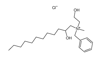 N-methyl-N-(2-hydroxyethyl)-N-(2-hydroxydodecyl)-N-benzyl ammonium chloride结构式