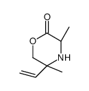 2-Morpholinone,5-ethenyl-3,5-dimethyl-,(3S-cis)-(9CI) structure