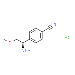 (R)-4-(1-Amino-2-methoxyethyl)benzonitrile hydrochloride Structure