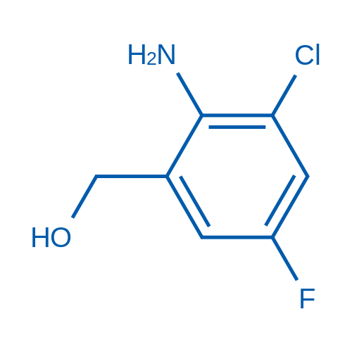 (2-Amino-3-chloro-5-fluorophenyl)methanol structure