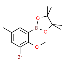 2-(3-Bromo-2-methoxy-5-methylphenyl)-4,4,5,5-tetramethyl-1,3,2-dioxaborolane picture