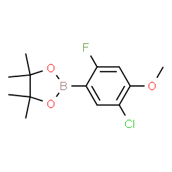 5-Chloro-2-fluoro-4-methoxyphenylboronic acid pinacol ester结构式