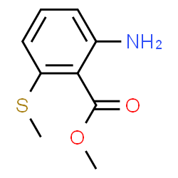 Benzoic acid, 2-amino-6-(methylthio)-, methyl ester (9CI) Structure