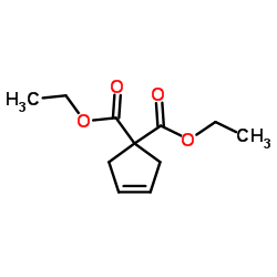 Diethyl 3-cyclopentene-1,1-dicarboxylate Structure
