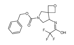 Benzyl 8-[(trifluoroacetyl)amino]-2-oxa-6-azaspiro[3.4]octane-6-c arboxylate结构式