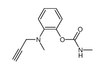 N-Methylcarbamic acid o-[methyl(2-propynyl)amino]phenyl ester Structure