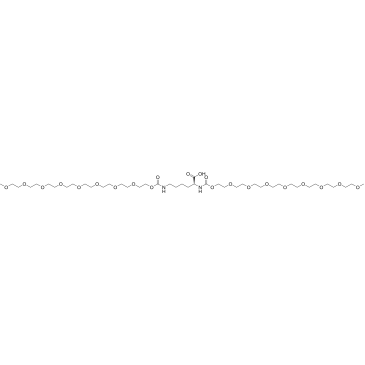 Bis-(m-PEG8-amido)-hexanoic acid structure