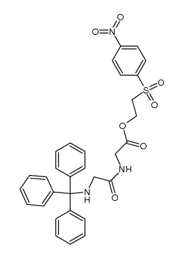 2-((4-nitrophenyl)sulfonyl)ethyl 2-(2-(tritylamino)acetamido)acetate结构式