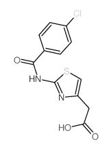 2-[2-[(4-chlorobenzoyl)amino]-1,3-thiazol-4-yl]acetic acid结构式