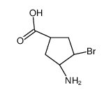 Cyclopentanecarboxylic acid, 3-amino-4-bromo-, (1R,3S,4S)- (9CI) Structure