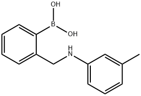 (2-{[(3-methylphenyl)amino]methyl}phenyl)boronic acid结构式