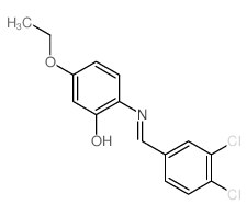 2-[(3,4-dichlorophenyl)methylideneamino]-5-ethoxy-phenol结构式