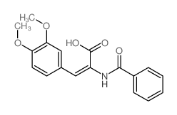 2-benzamido-3-(3,4-dimethoxyphenyl)prop-2-enoic acid Structure