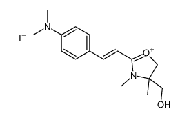 [2-[(E)-2-[4-(dimethylamino)phenyl]ethenyl]-3,4-dimethyl-5H-1,3-oxazol-3-ium-4-yl]methanol,iodide结构式