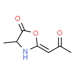 5-Oxazolidinone,2-acetonylidene-4-methyl-,(+)-(8CI) Structure