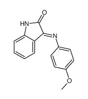 3-(4-methoxyanilino)indol-2-one结构式