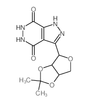 1H-Pyrazolo[3,4-d]pyridazine-4,7-dione,5,6-dihydro-3-(2,3-O-isopropylidene-b-DL-erythrofuranosyl)- (8CI)结构式