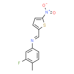 (3-fluoro-4-methylphenyl)[(5-nitro-2-thienyl)methylene]amine结构式