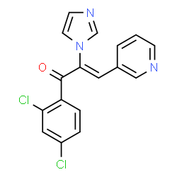 2-Propen-1-one,1-(2,4-dichlorophenyl)-2-(1H-imidazol-1-yl)-3-(3-pyridinyl)-结构式