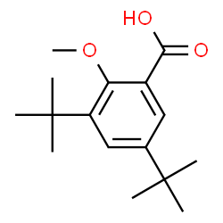 3,5-二叔丁基-2-甲氧基苯甲酸结构式