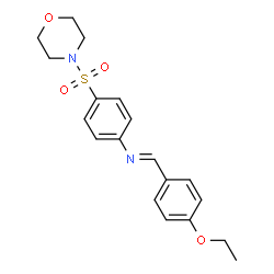 N-(4-ethoxybenzylidene)-4-(4-morpholinylsulfonyl)aniline结构式