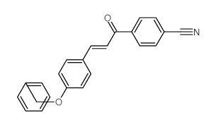 4-[3-(4-phenylmethoxyphenyl)prop-2-enoyl]benzonitrile Structure