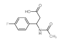 3-乙酰氨基-3-(4-氟苯基)丙酸结构式