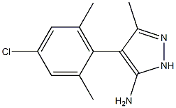 4-(4-Chloro-2,6-dimethyl-phenyl)-5-methyl-2H-pyrazol-3-ylamine结构式