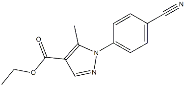 ethyl 1-(4-cyanophenyl)-5-Methyl-1H-pyrazole-4-carboxylate结构式