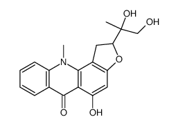 2-(1,2-Dihydroxy-1-methylethyl)-1,11-dihydro-5-hydroxy-11-methylfuro[2,3-c]acridin-6(2H)-one结构式