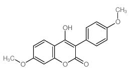 4-Hydroxy-7-methoxy-3-(4-methoxyphenyl)-2H-chromen-2-one Structure