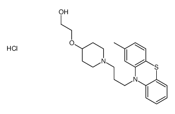 2-[1-[3-(2-methylphenothiazin-10-yl)propyl]piperidin-4-yl]oxyethanol,hydrochloride Structure