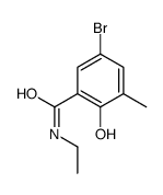 5-bromo-N-ethyl-2-hydroxy-3-methylbenzamide结构式