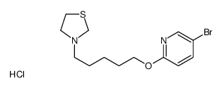 3-[5-(5-bromopyridin-2-yl)oxypentyl]-1,3-thiazolidine,hydrochloride结构式