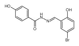 4-Hydroxy-benzoesaeure-5-bromsalicyliden-hydrazon Structure