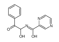 N-(1-hydroxy-2-oxo-2-phenylethyl)pyrazine-2-carboxamide Structure