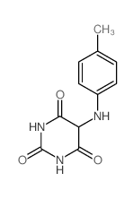 2,4,6(1H,3H,5H)-Pyrimidinetrione,5-[(4-methylphenyl)amino]- Structure
