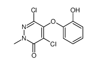 4,6-dichloro-5-(2-hydroxyphenoxy)-2-methylpyridazin-3-one Structure